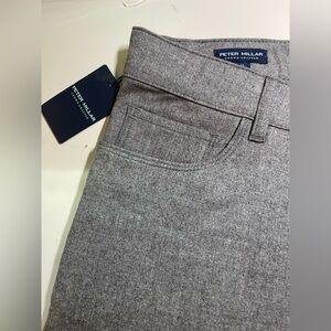 Peter Millar Wool Alpine 5 Pocket Pants Nickel Gray 40x34 $285
